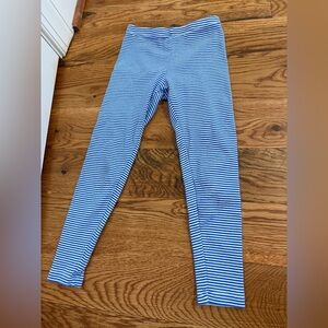 Tea Collection Girls Size 6 Striped Blue and White Leggings